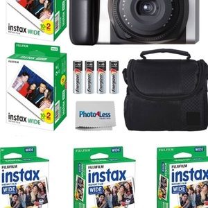 BUNDLE: Fujifilm WIDE Instax Polaroid Camera + 100 sheets of Film!